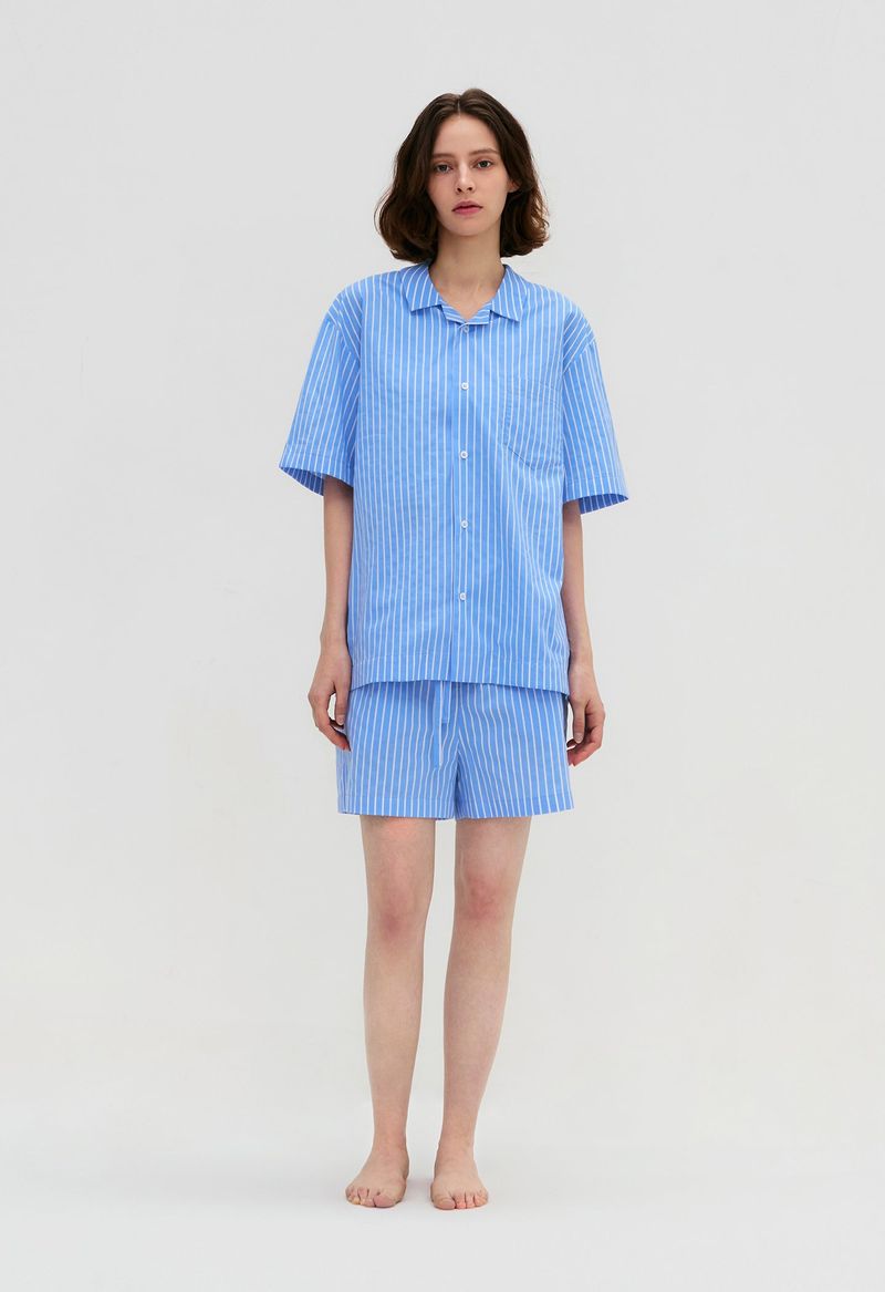 Stay Stripe Pajamas Short Set (3 Colors)