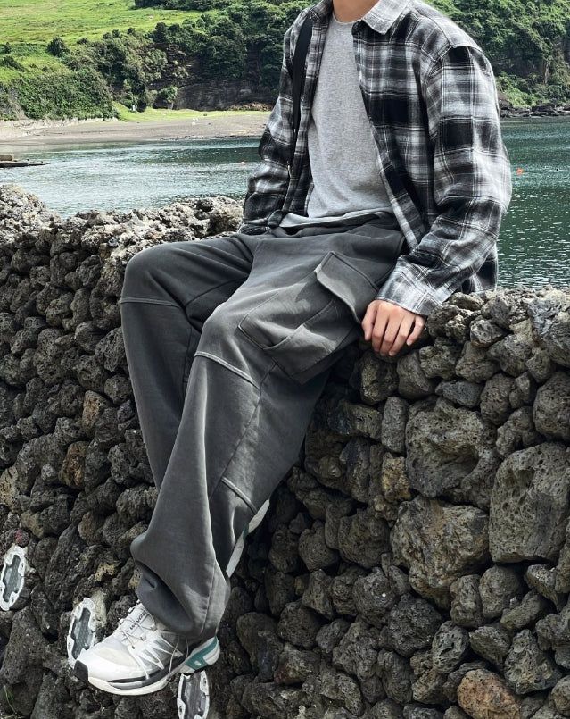 Fade Crop Check Shirt