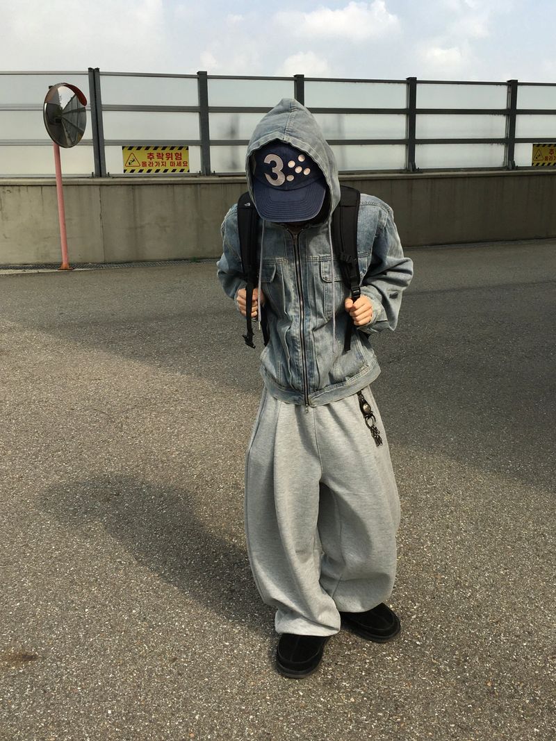 Nod Keyring Pintuck Wide Sweatpants 5C