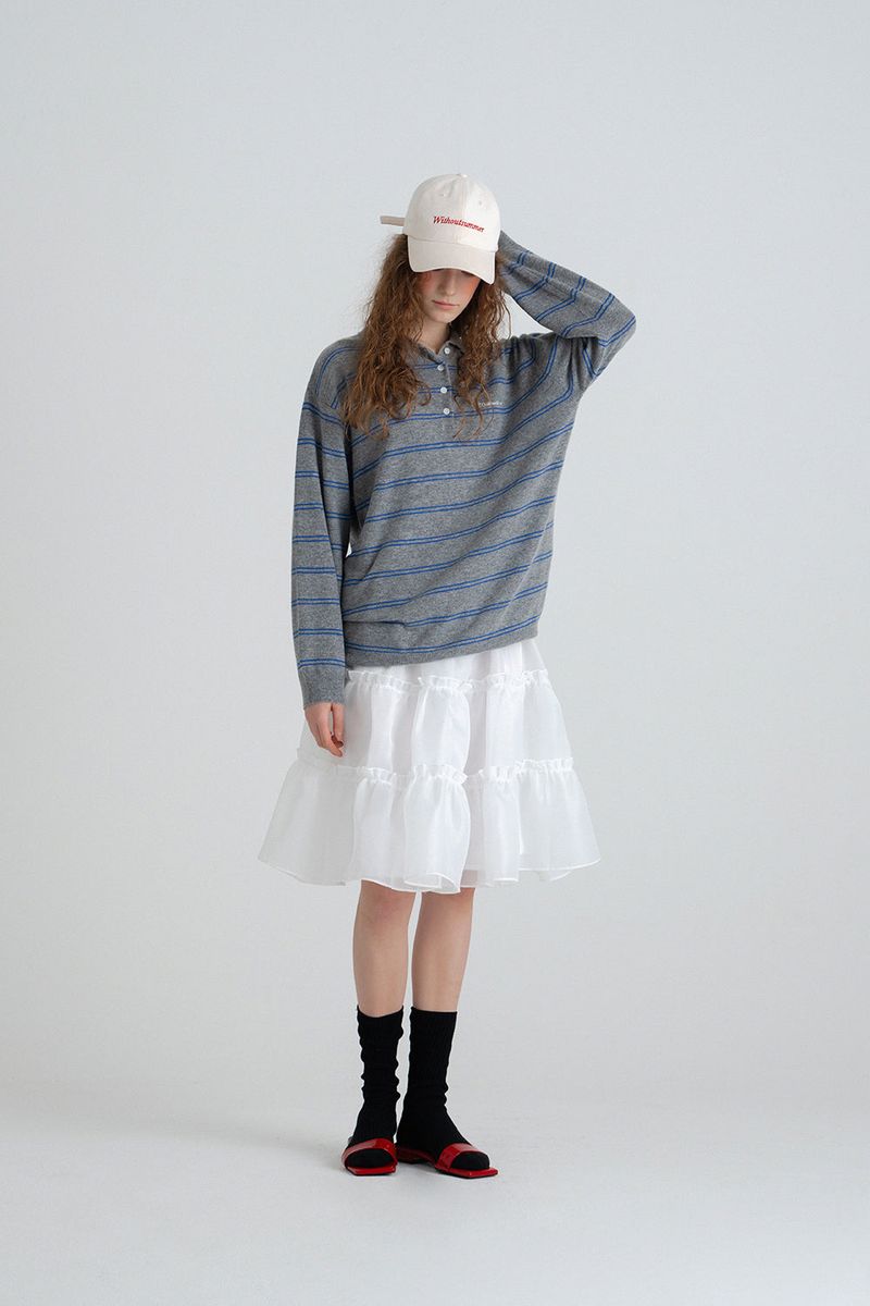 Cozit stripe knit_gray