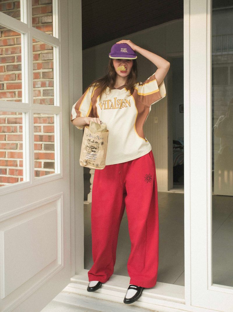 Varsity Collar T-shirt (Cream)