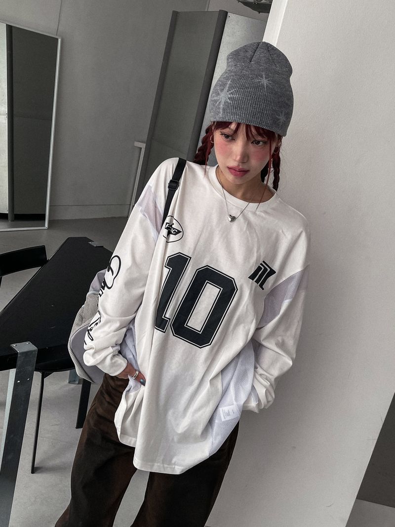ナンバーハーフマッシュスポーティジャージ