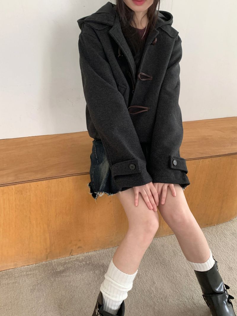 [MADE] Arco Wool Herringbone Tteokbokki Short Duffel Coat