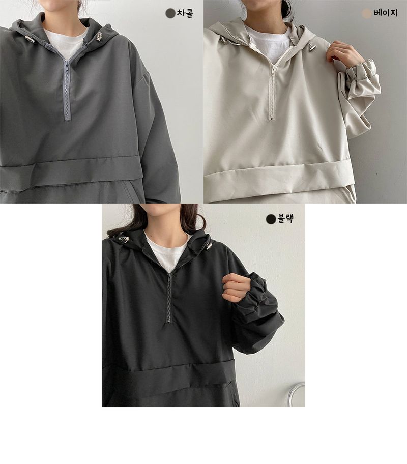 Burnistring anorak hood