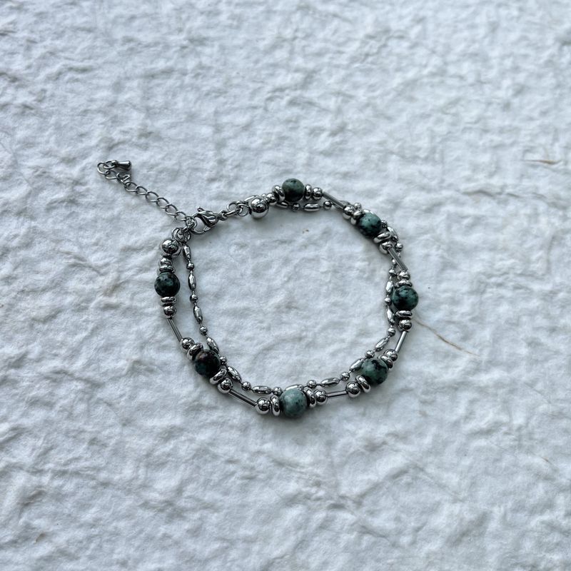 Layered Mineral Link Bracelet