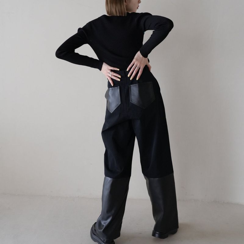 Uenui（ウニュイ）の「フェイクレザースウィッチングパンツ（パンツ）」