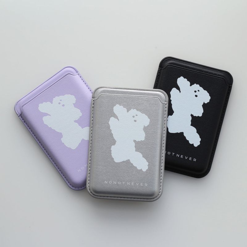 NO NOT NEVER(ノーノットネバー)の「MagSafe Card Wallet White Dog(Smartphone Accessories)」
