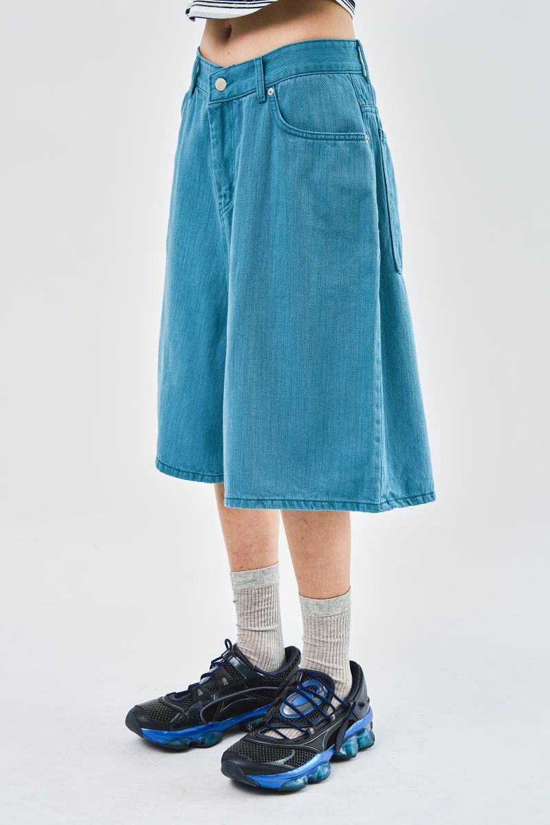 Tar Dyeing Bermuda Denim (2color)