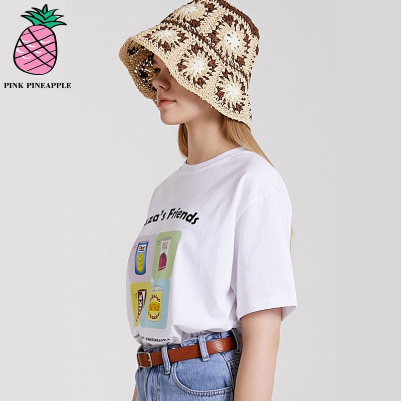 PINK PINEAPPLE（ピンクパイナップル）の「FLOWER KNITTING BUCKET HAT（Hats）」