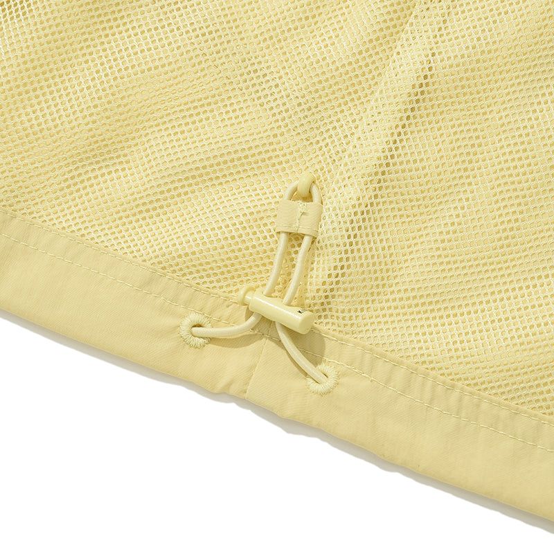 KIRSH PLAIN INCISION WOVEN WINDBREAKER [LIGHT YELLOW]