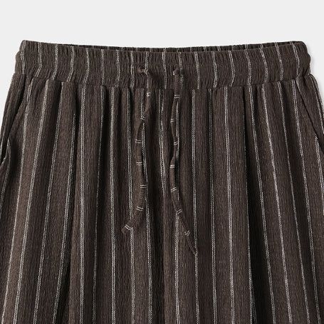 Bonnell Crinkle Stripe Wide Pants