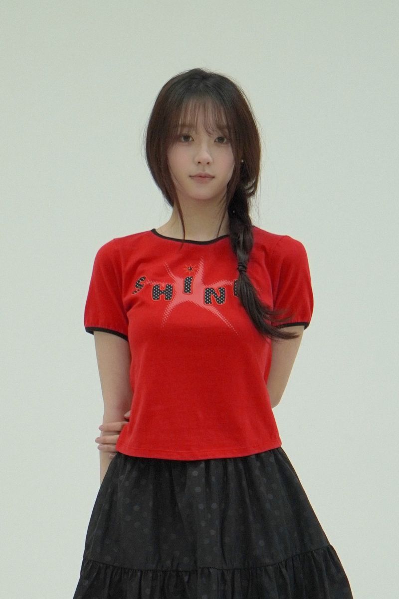 UPDRAFT（アップドラフト）の「アップリケリンガースリムTシャツ [ベリーレッド]（トップス）」