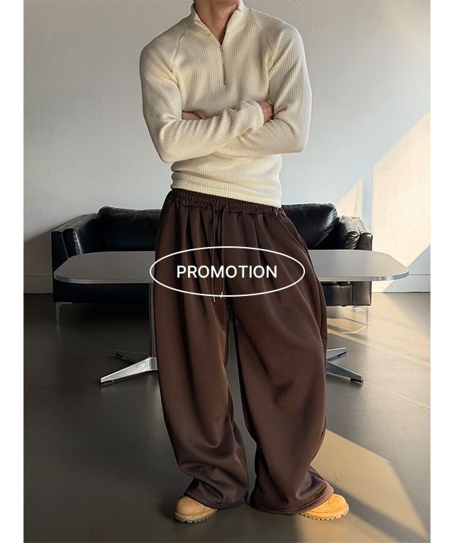 [PROMOTION] Front two tuck wide sweat pants(5color)