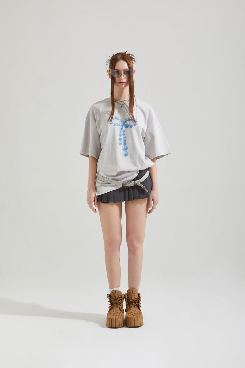 ビーズリボンTシャツ