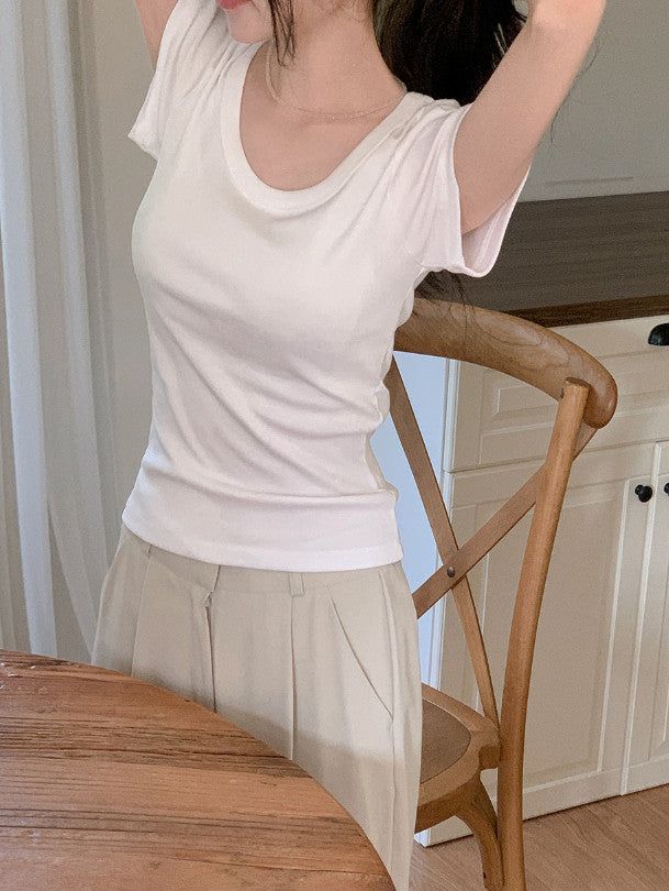 バイオウォッシングベーシックショートスリーブTシャツ(3color)