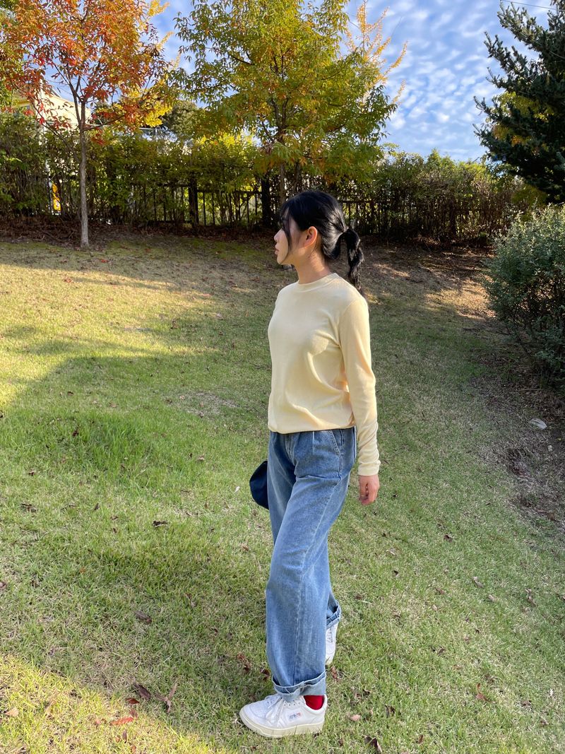 Vintage brush wide pants