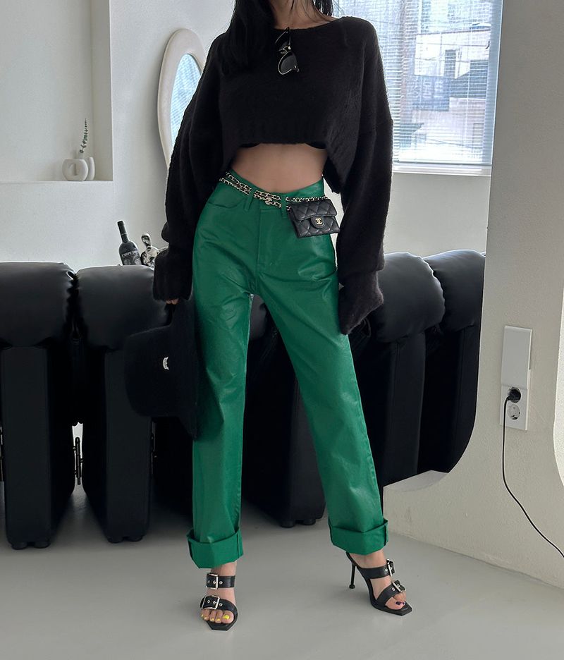salt wool cropped knitwear