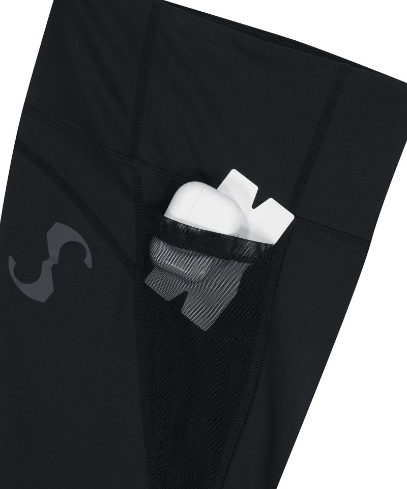 Thigh Slit Shorts Leggings / Black