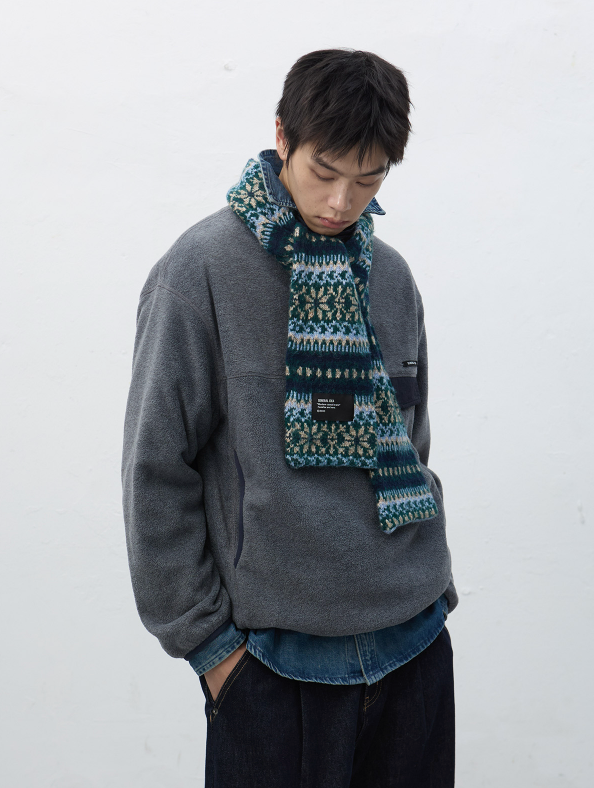 GENERAL IDEA（ジェネラルアイディア）の「soft high neck fleece anorak set - charcoal       （Tops）」