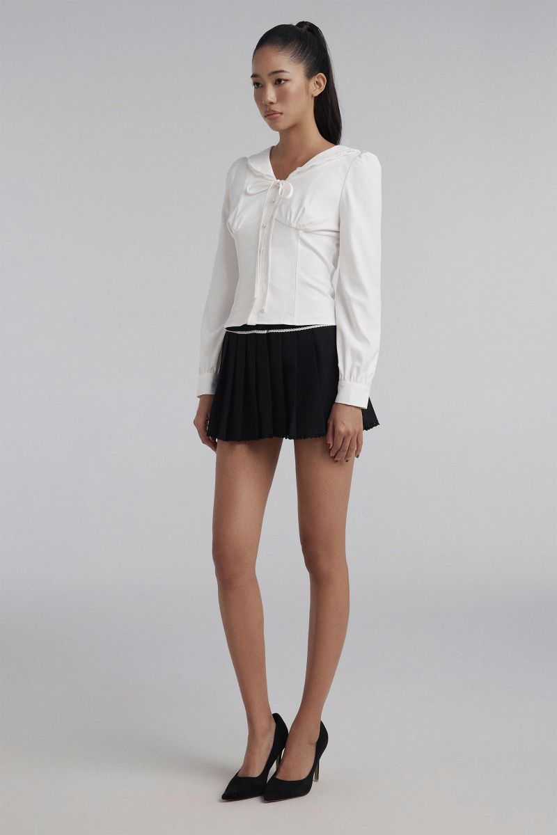 Dreamy Ribbon Blouse, White