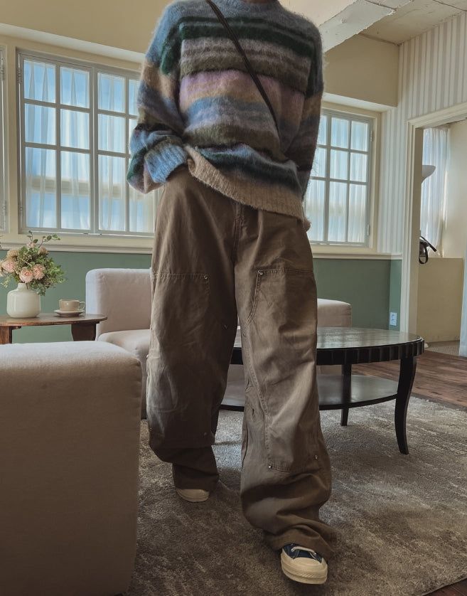 Lighton Washed Double Knee Pants