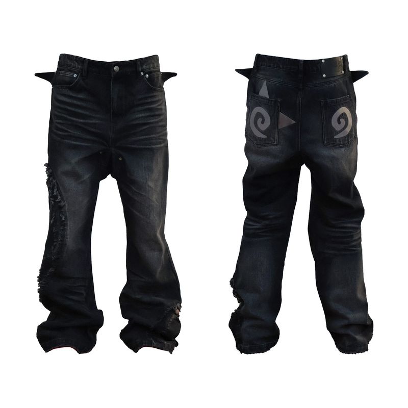 SEXXDEVIL（セックスデビル）の「SEXXDEVIL Washed Terry Loose Bootcut Jeans（Pants）」