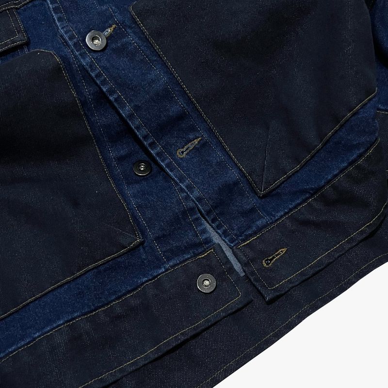 panel mix denim trucker jacket_blue
