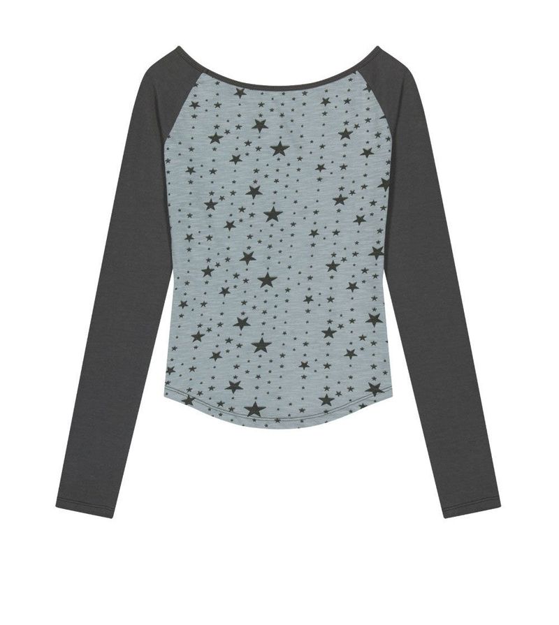 Star Reglan Long Sleeve / Mint Grey