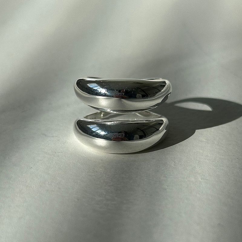 [925silver] ダブルボールドレイヤーリング