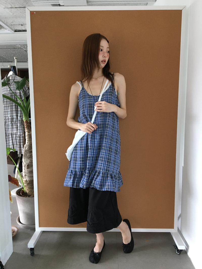 Tartan frill check dress (2color)