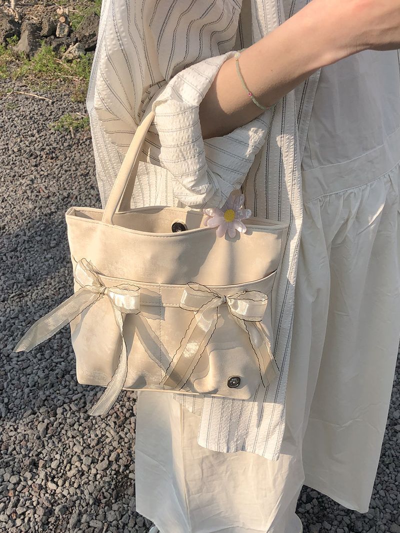 Mini easy ribbon bag_sand beige
