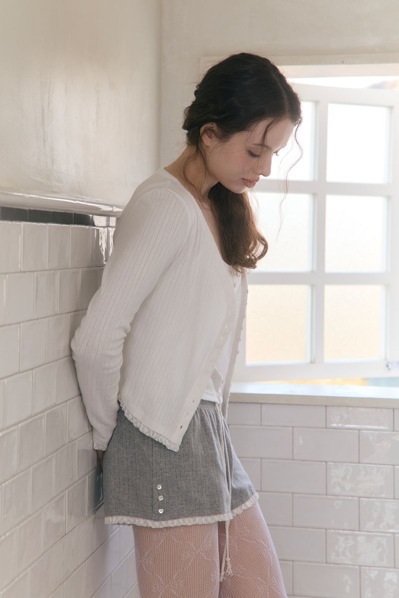 Sweet Dreams Lace Shorts (Gray)