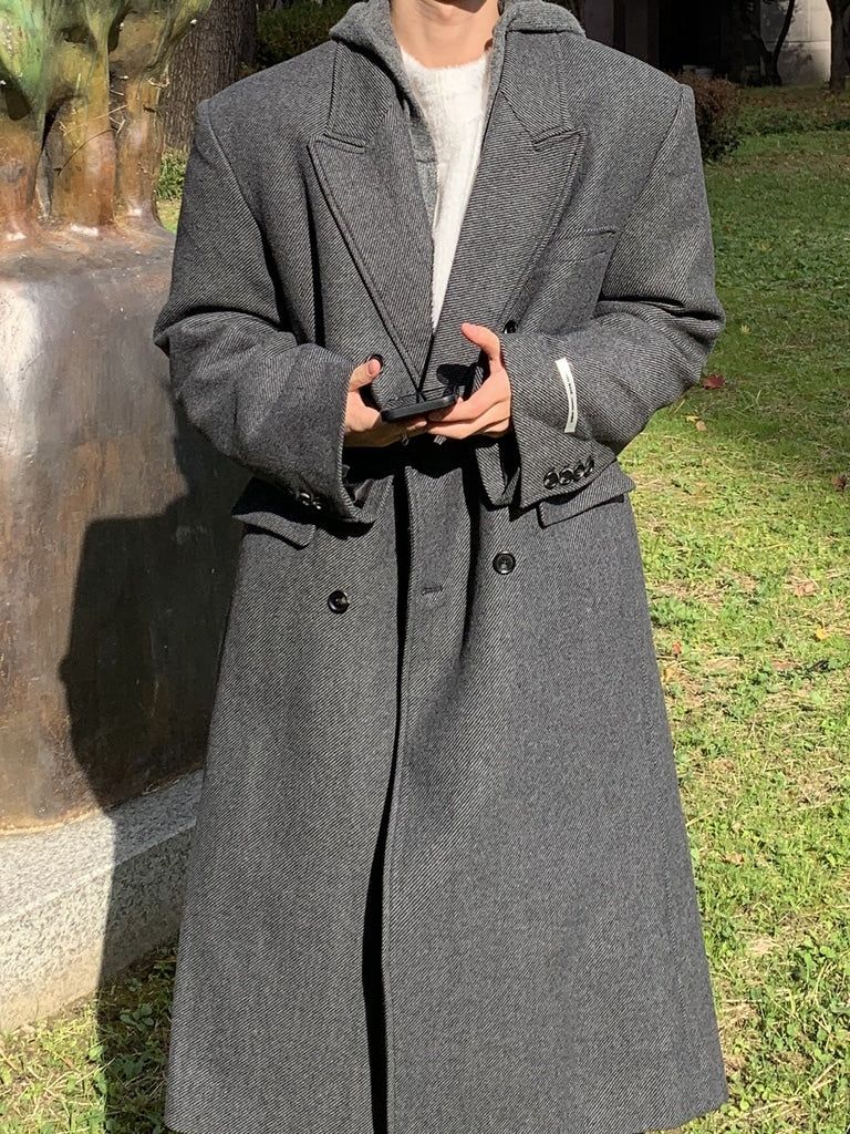 Velo shelter robe long wool coat