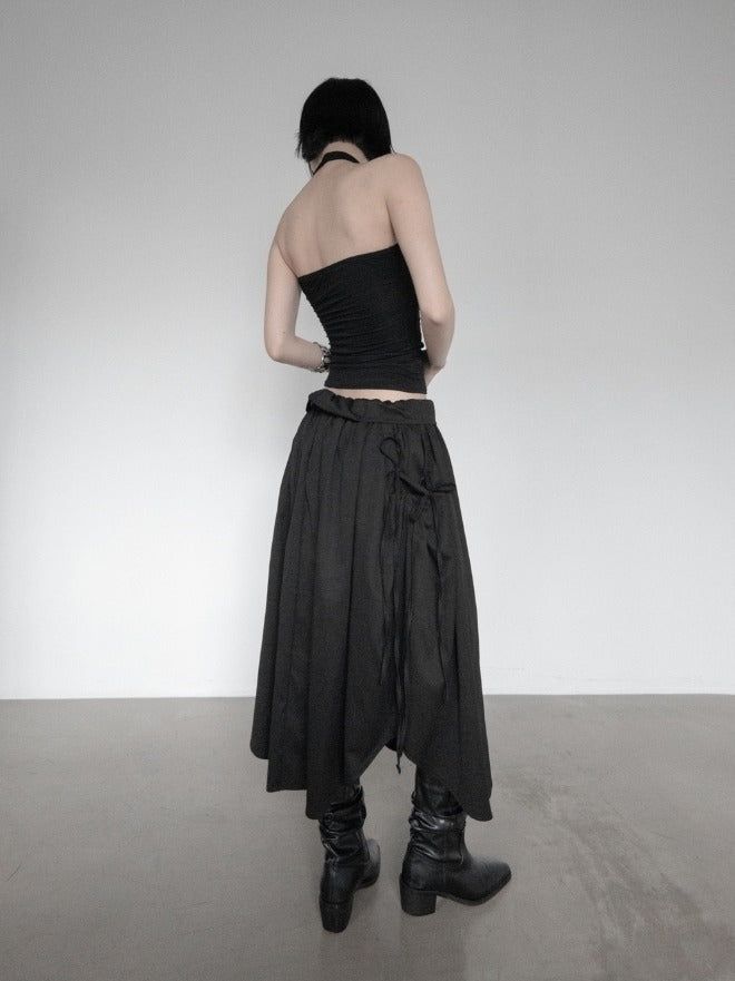 Ar Cowl Neck Halter Tube Top