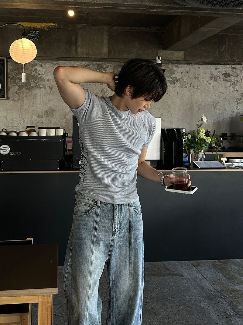 lemenne（ルメンヌ）の「LMN ファブレタリングマッスルクロップ半袖Tシャツ (3 colors)（トップス）」