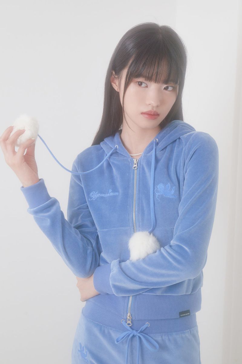 VELVET BING BONG TRAINING HOODY (BLUE)
