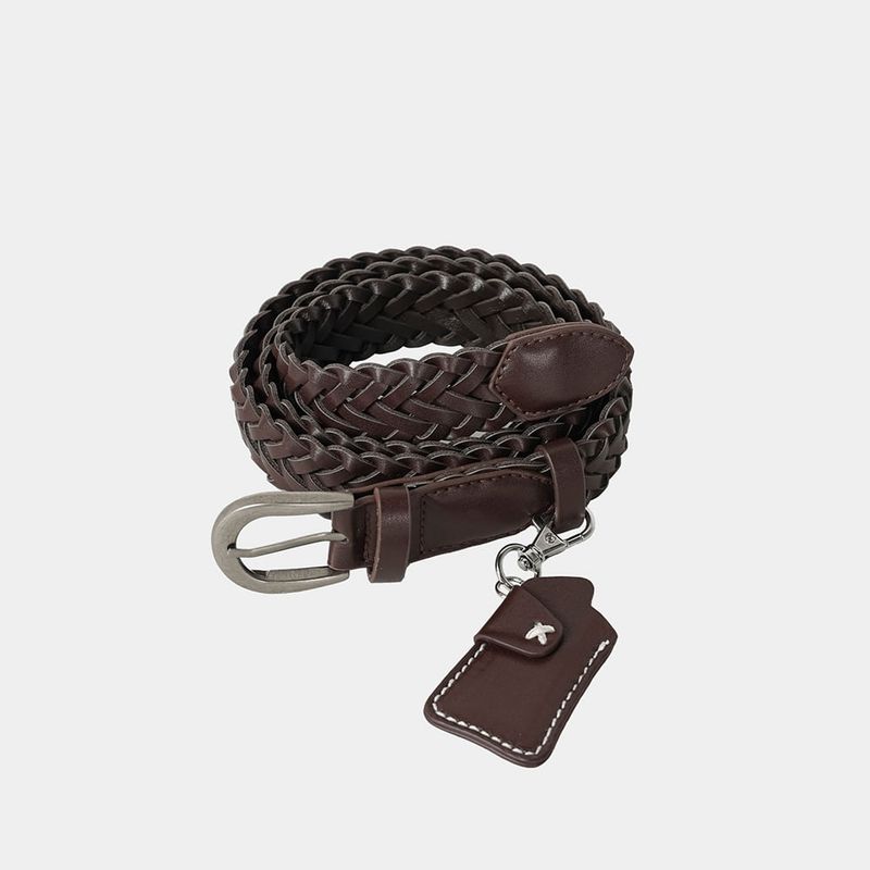 ASCLO Key Ring Weave Leather Belt (2color)