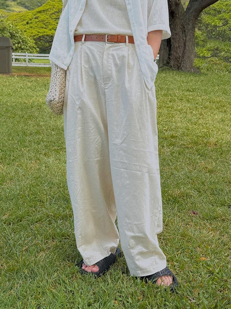 ASCLO Hello Linen Two Tuck Pants (5color)