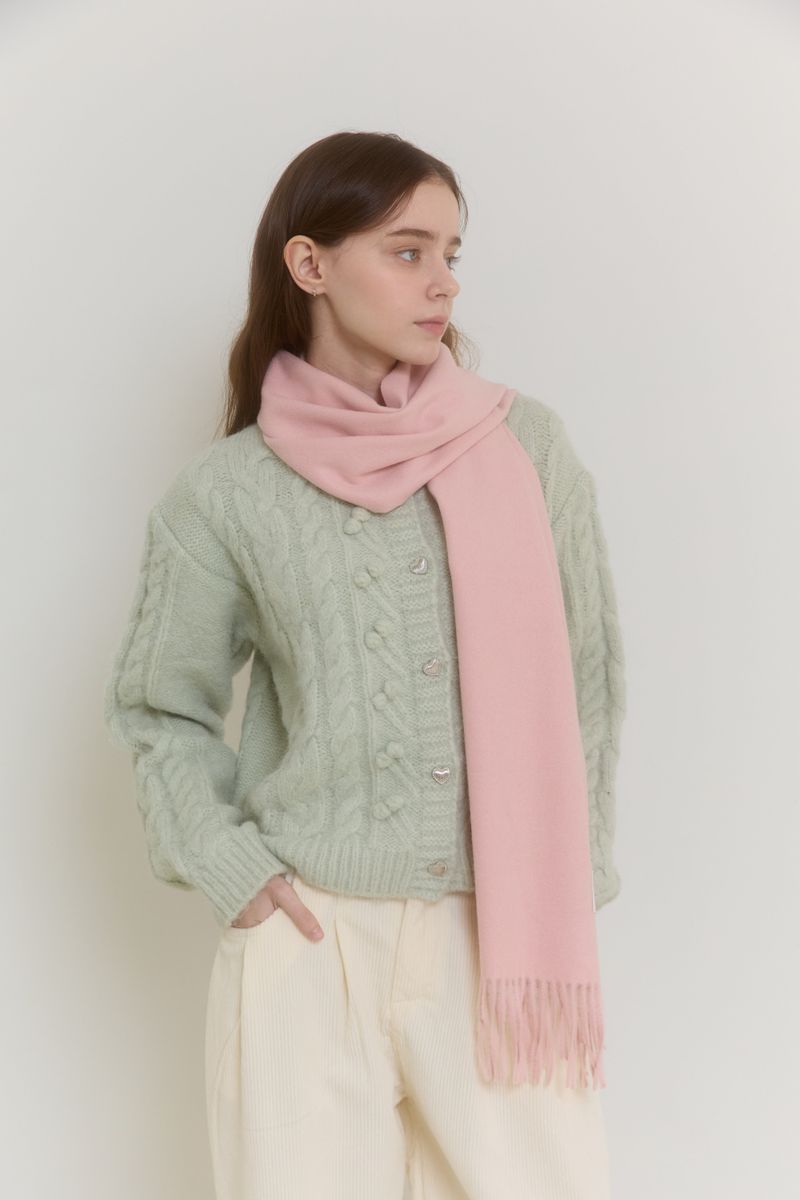 POMPOM TWIST CARDIGAN
