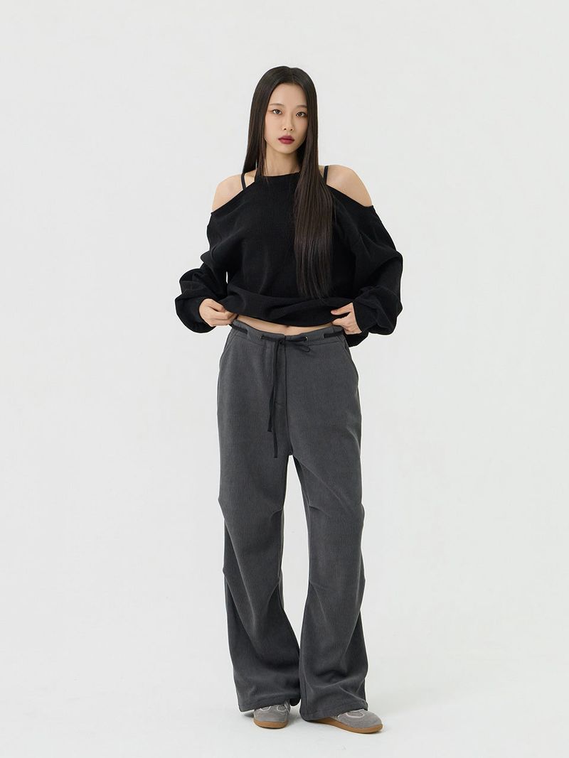 vadefy（ベイディフィー）の「Chin Non-Obi Low-Rise Pants, Charcoal（Pants）」