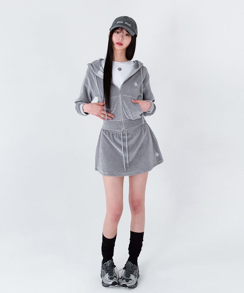 VELOUR TRAINING HOOD ZIPUP [4color]