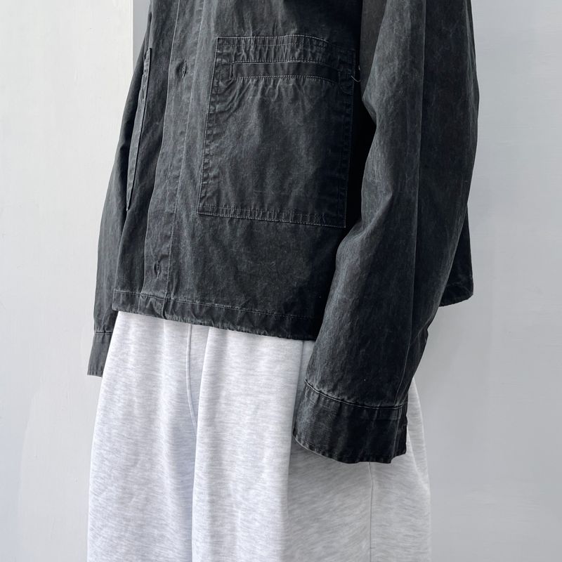 Faded Cropped Work Jacket
