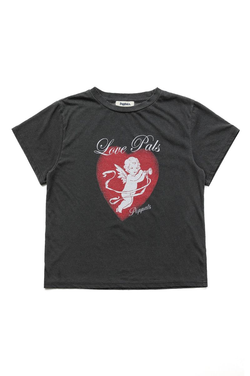 POPPALS（ポップパルズ）の「Calling Love T-shirt [Charcoal]（Tops）」