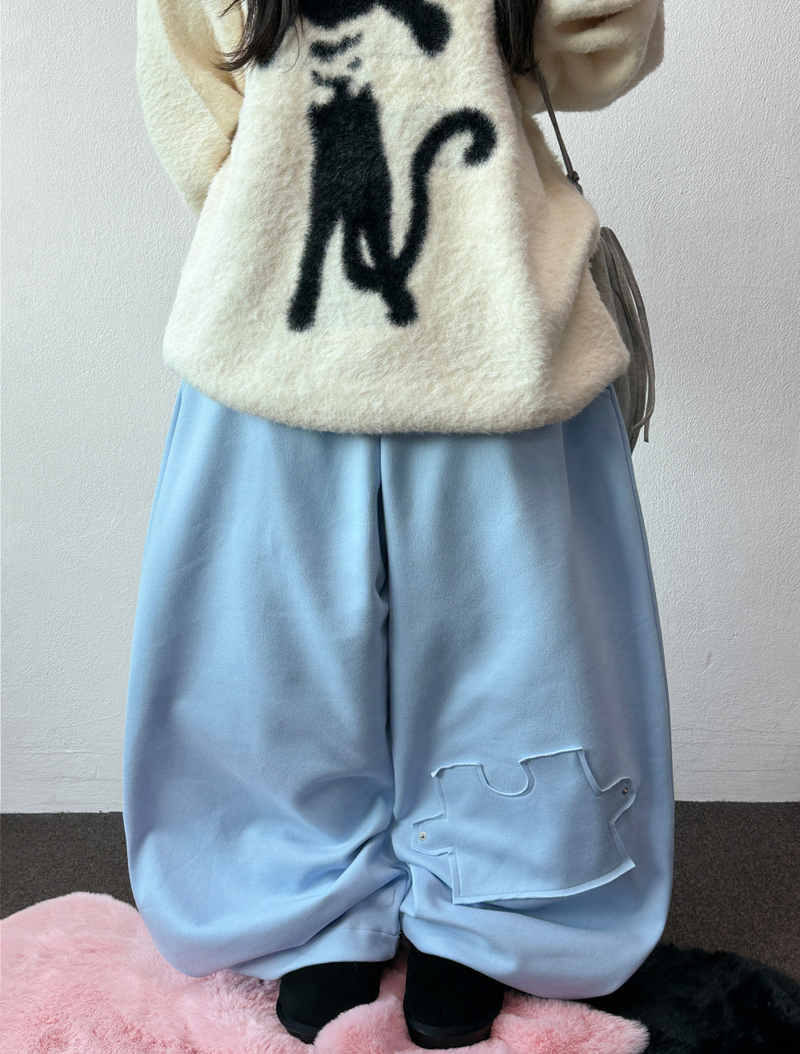 CCORTTI(コルッティ)の「Balloon Wide Puzzling Fuzzy Puzzle Balloon Long Pants 🩷🩵 3COLOR(Pants)」