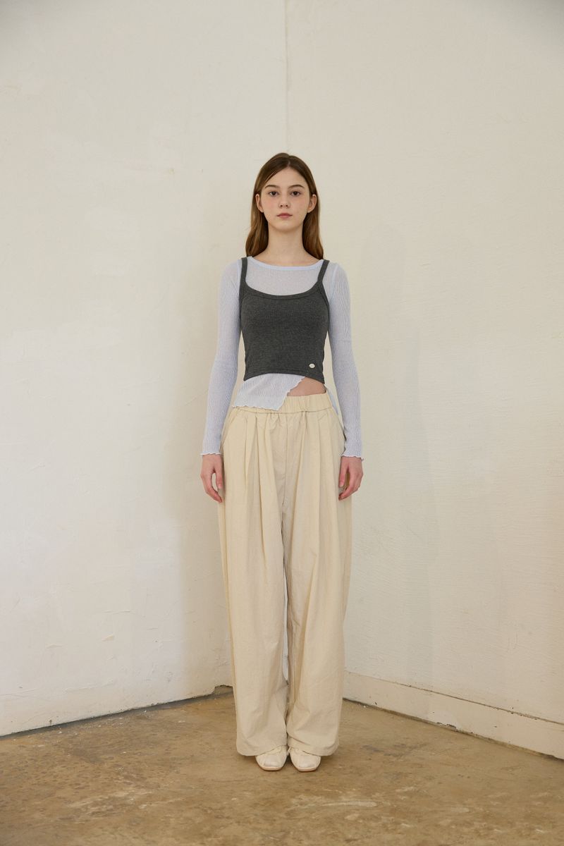 TUCK RUSTLE PANTS (3 COLORS)