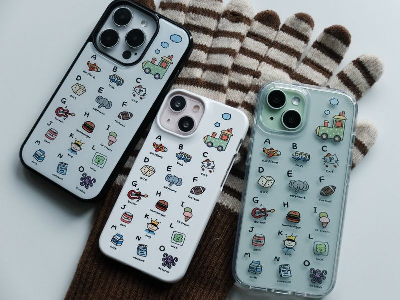 alphabet doodle case (jelly hard)