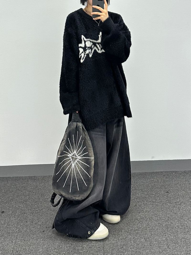 wacks balloon denim pants