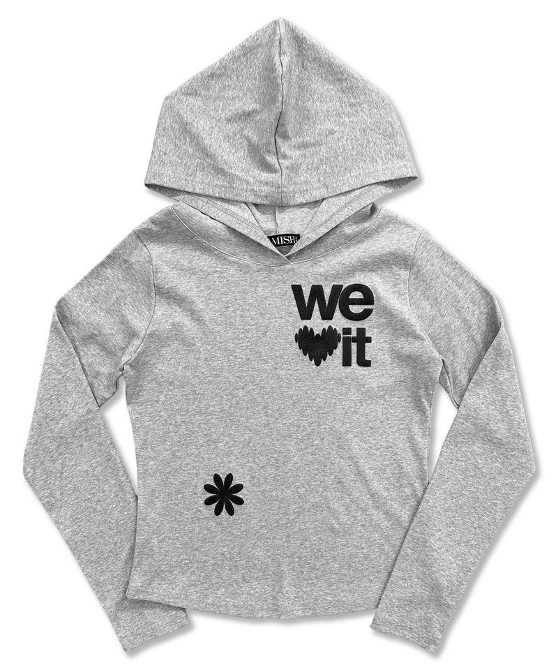 We love It Hoodie Long Sleeve_Gray