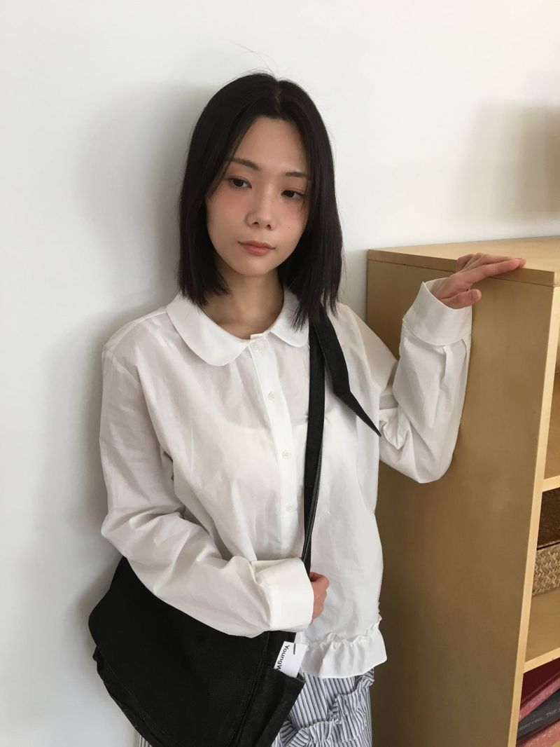 Evelyn Frill Shirt (2color)
