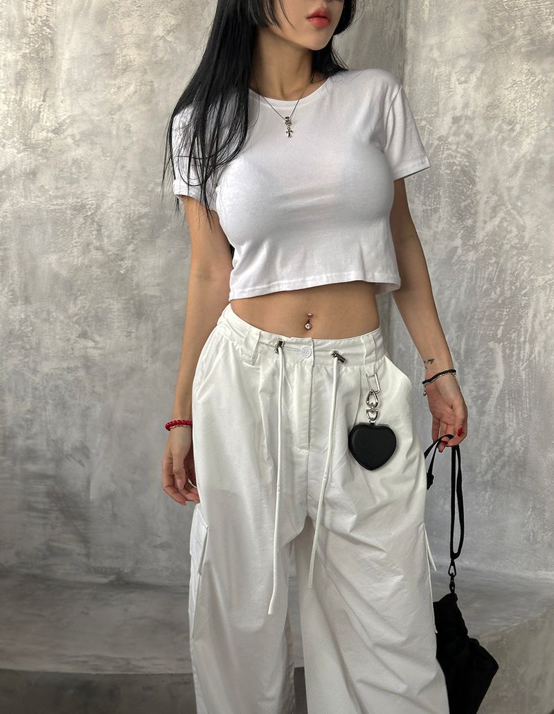 Nikki String Jogger Wide Cargo Pants